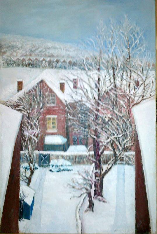 Anita Ree Wimbledon snowscape oil painting picture